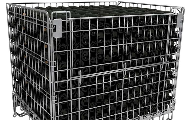 Folding metal containers for bottles and other packaging